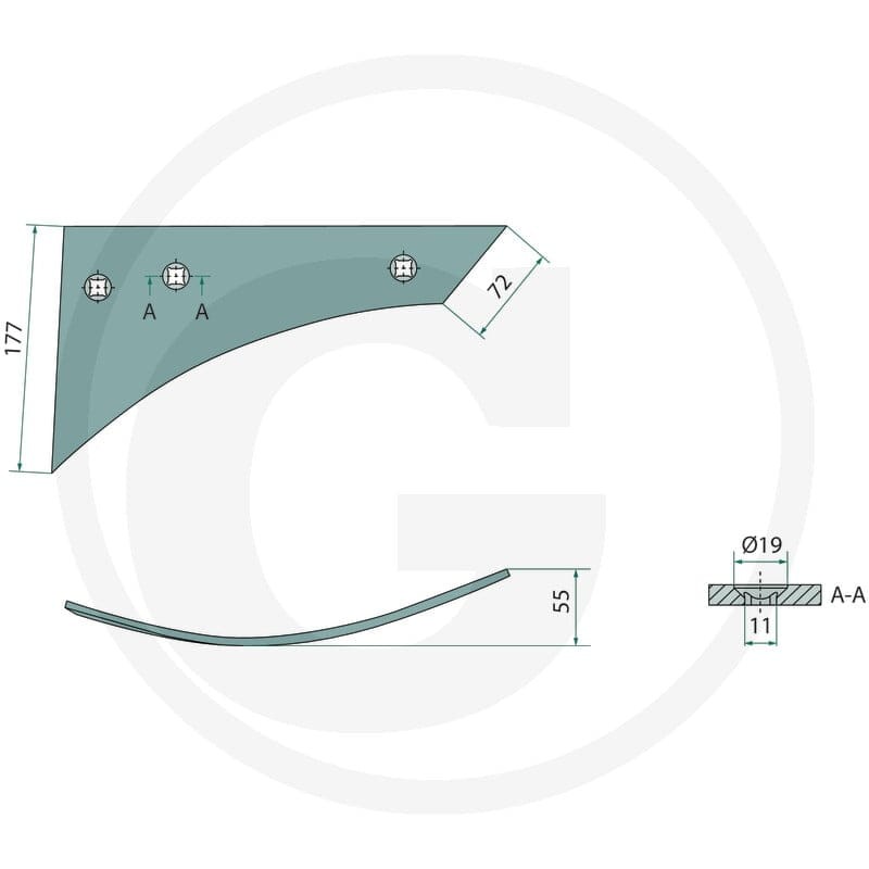 GRANIT Krawędź odkładnicy 5601700019 - 5601700019 - Sklep rolniczy PoltechParts