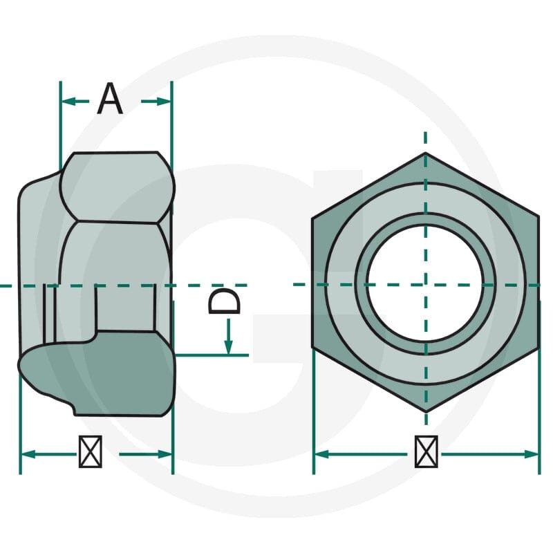 GRANIT Nakrętka blokująca M20x2,5 DIN 985 487985042WR - 487985042WR - Sklep rolniczy PoltechParts