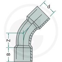 GRANIT Kolanko 45° 4050110218 - 4050110218 - Sklep rolniczy PoltechParts