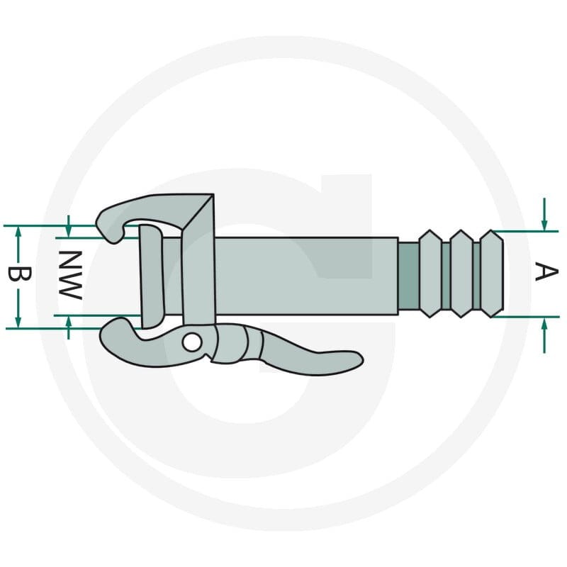 GRANIT Złącze męskie 4″ z końcówką do węża 3″ 4050200377 - Sklep PoltechParts