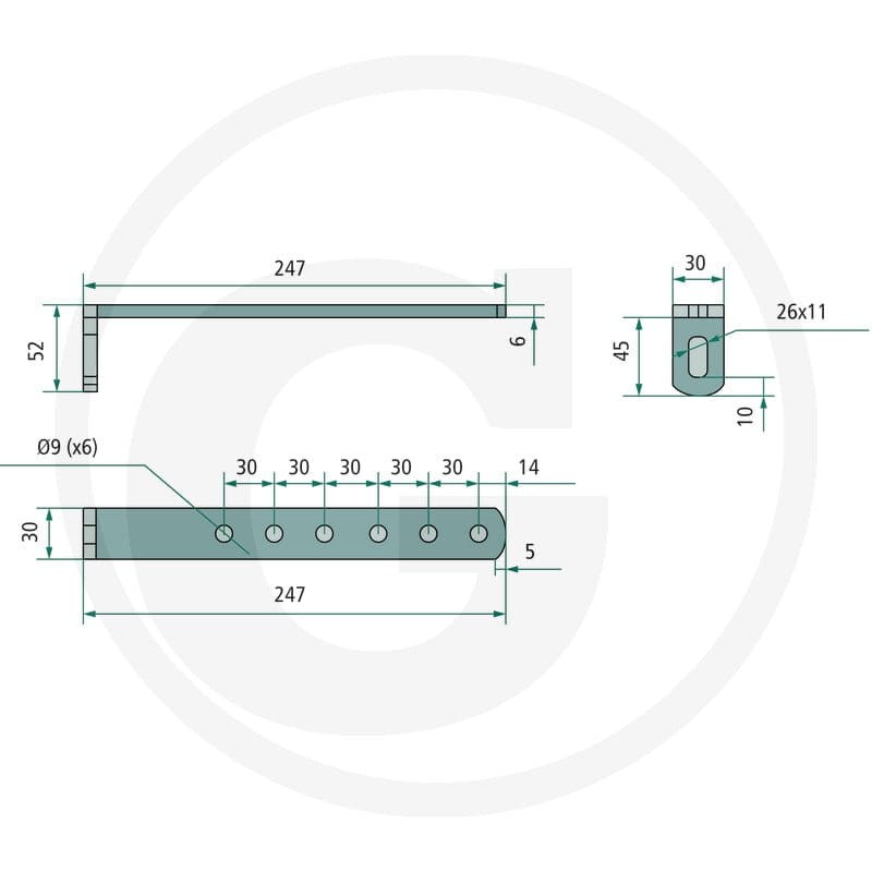 DAKEN Mocowania skrzyni narzędziowej 28800166 - 28800166 - Sklep rolniczy PoltechParts