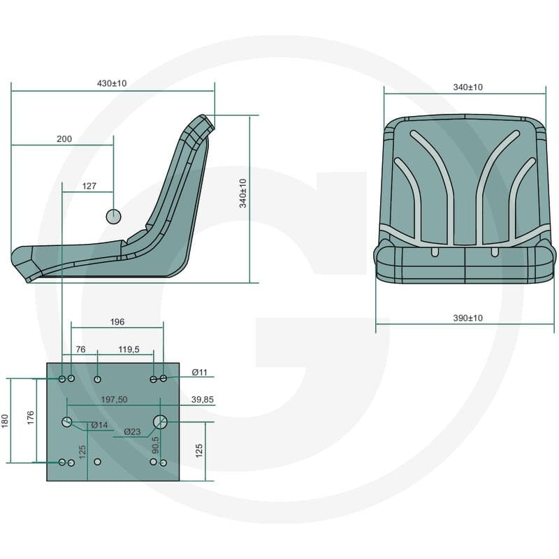 GRANIT Siedzisko PVC 240YP11 - Sklep PoltechParts
