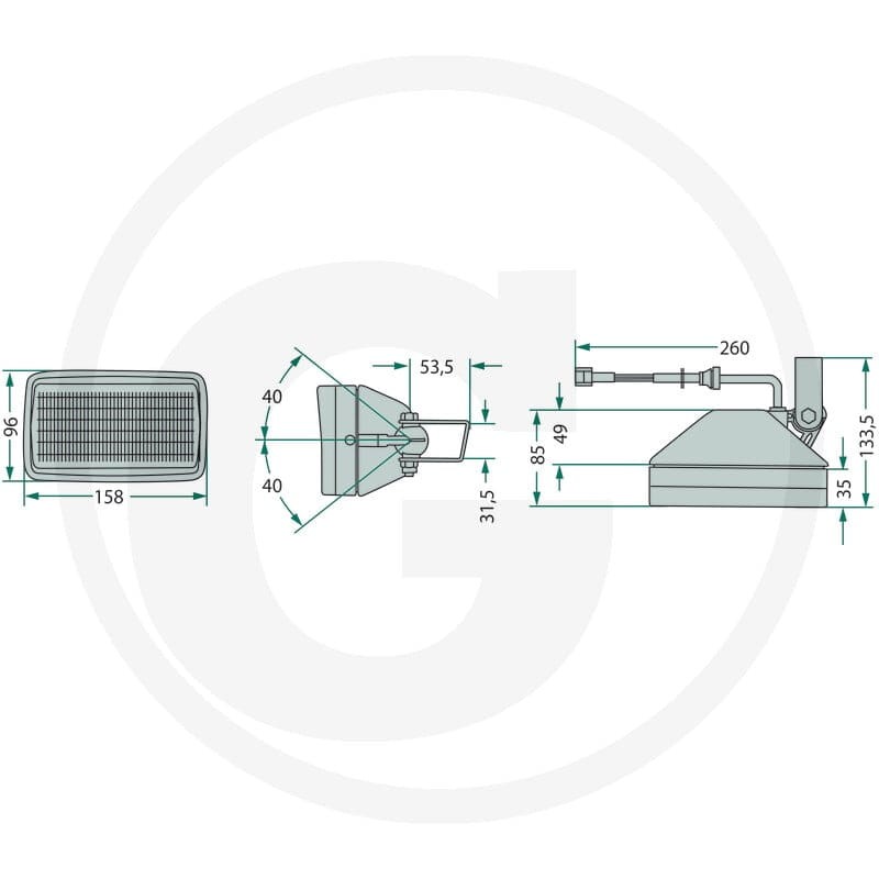 Cobo Reflektor roboczy 22705334000 - 22705334000 - Sklep rolniczy PoltechParts