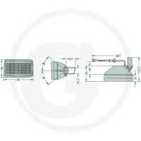 Cobo Reflektor roboczy 22705334000 - 22705334000 - Sklep rolniczy PoltechParts