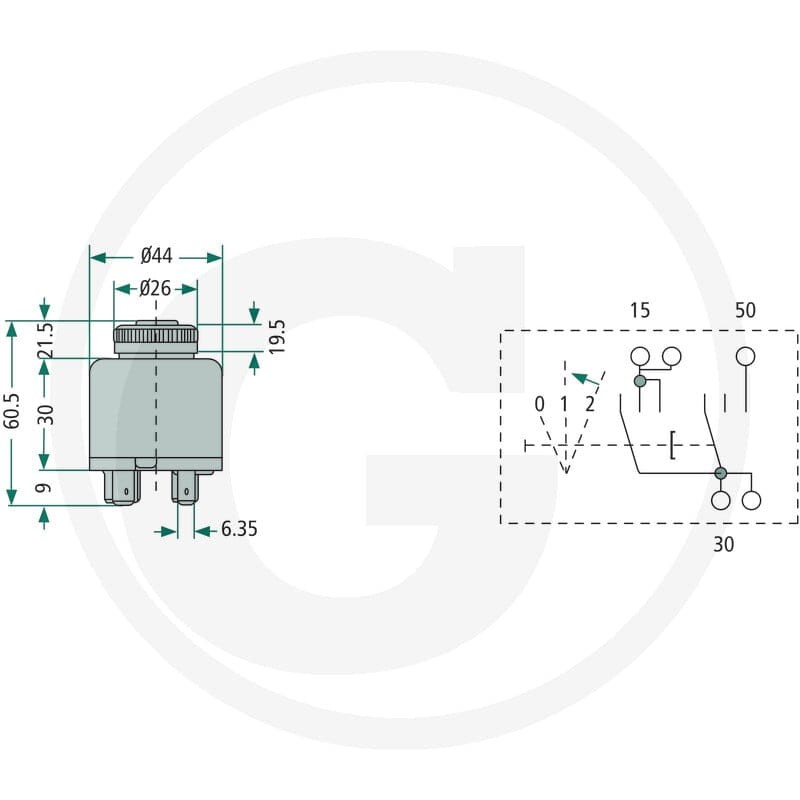 Cobo Włącznik zapłonu 22714131000 - 22714131000 - Sklep rolniczy PoltechParts