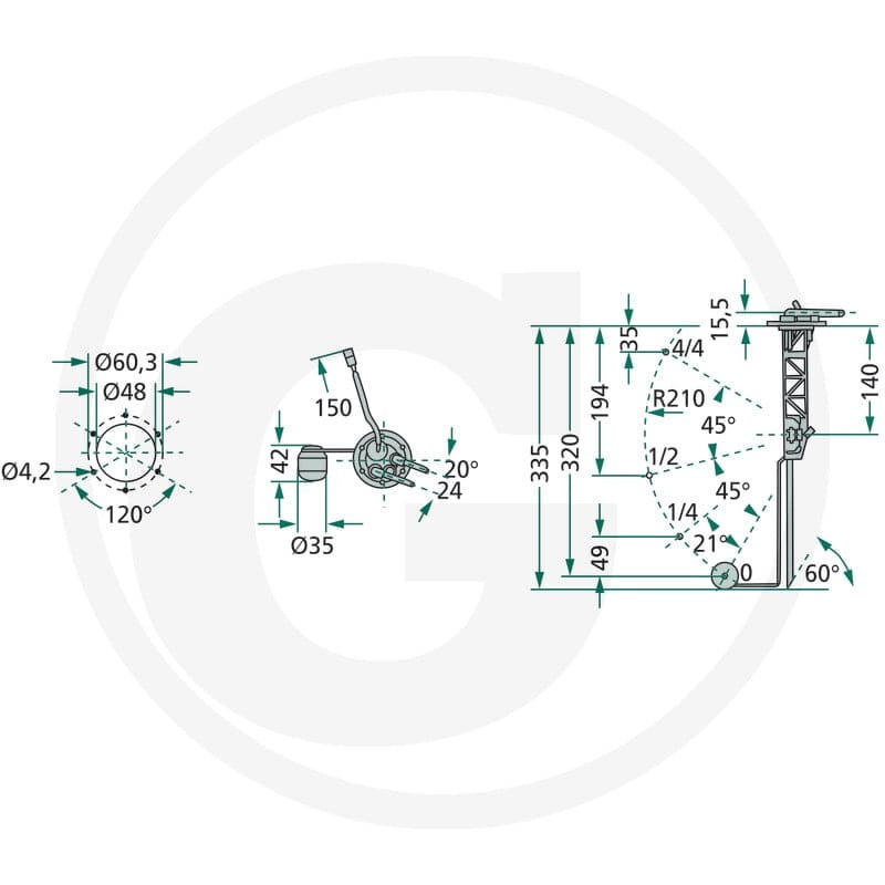 Cobo Wskaźnik poziomu paliwa 22729086000 - 22729086000 - Sklep rolniczy PoltechParts