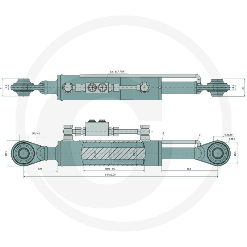 GRANIT Łącznik górny hydrauliczny 20010111 | poltechparts.pl