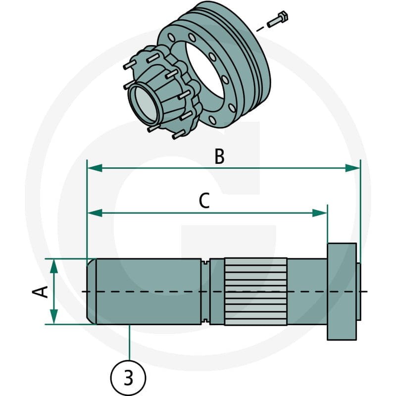 A.D.R Szpilka koła 2209RC22LA1 - Sklep PoltechParts