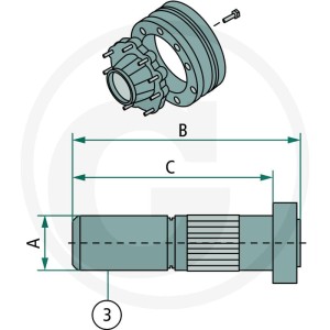 A.D.R Szpilka koła 2209RC22LA1