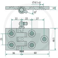 GRANIT Zawias 22000152 - 22000152 - Sklep rolniczy PoltechParts