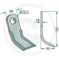 GRANIT Nóż typu Y 18063-OMA-06 - 18063-OMA-06 - Sklep rolniczy PoltechParts