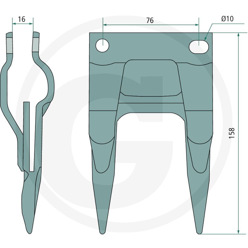Bagnet podwójny 525617 - 525617 - Sklep rolniczy PoltechParts