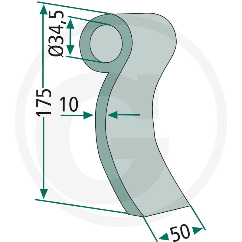 GRANIT Nóż bijakowy 18063-IND-477 - 18063-IND-477 - Sklep rolniczy PoltechParts