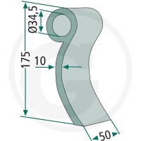 GRANIT Nóż bijakowy 18063-IND-477 - 18063-IND-477 - Sklep rolniczy PoltechParts