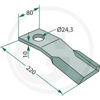 GRANIT Nóż bijakowy 18063-IND-90-L - 18063-IND-90-L - Sklep rolniczy PoltechParts