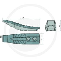 GRANIT ENDURANCE CARBIDE Dziób redlicy 179546661 - 179546661 - Sklep rolniczy PoltechParts