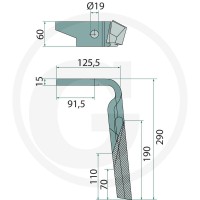 GRANIT Ząb brony aktywnej 1800100111 - Sklep PoltechParts