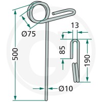 GRANIT Palec zagarniający siewnika 1801… | poltechparts.pl