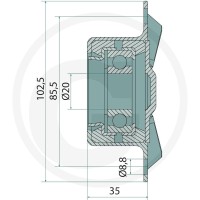 GRANIT Łożysko 1802400019 - 1802400019 - Sklep rolniczy PoltechParts