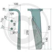 GRANIT Ząb brony aktywnej 1802800082 - 1802800082 - Sklep rolniczy PoltechParts