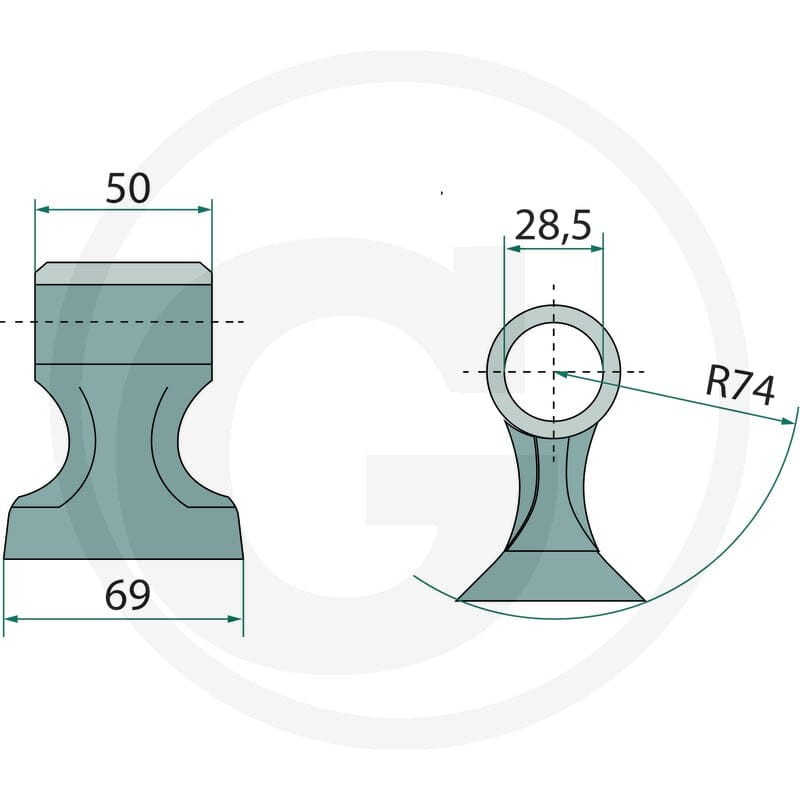 GRANIT Bijak młotkowy 1803200070 - 1803200070 - Sklep rolniczy PoltechParts