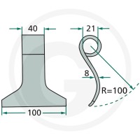 GRANIT Nóż bijakowy 18063-AGM-10 - 18063-AGM-10 - Sklep rolniczy PoltechParts