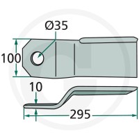 GRANIT Nóż 18063-IND-155R - 18063-IND-155R - Sklep rolniczy PoltechParts