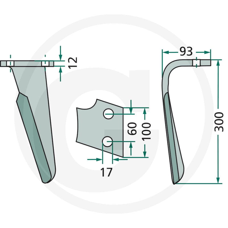 GRANIT Ząb brony aktywnej 180RH-ALP-04L - 180RH-ALP-04L - Sklep rolniczy PoltechParts