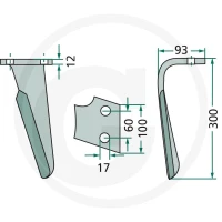 GRANIT Ząb brony aktywnej 180RH-ALP-04L - 180RH-ALP-04L - Sklep rolniczy PoltechParts