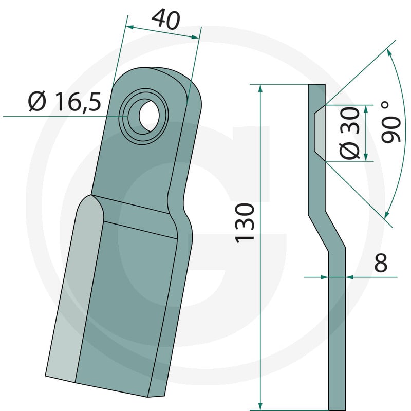 GRANIT Nóż 1803200055 - 1803200055 - Sklep rolniczy PoltechParts
