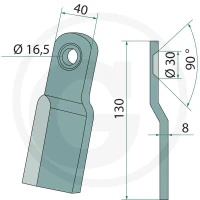 GRANIT Nóż 1803200055 - 1803200055 - Sklep rolniczy PoltechParts