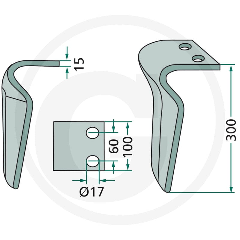 GRANIT Heavy Duty Ząb brony aktywnej 1790200000 - 1790200000 - Sklep rolniczy PoltechParts