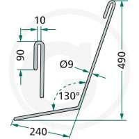 GRANIT Palec zagarniający siewnika 1801… | poltechparts.pl