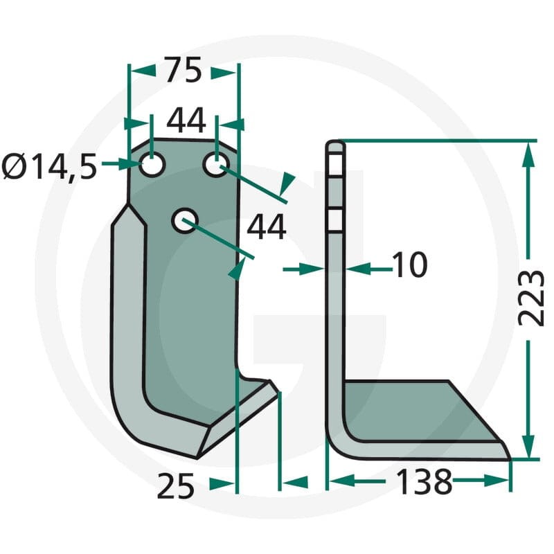 GRANIT Nóż kątowy 180MAL-05R - 180MAL-05R - Sklep rolniczy PoltechParts