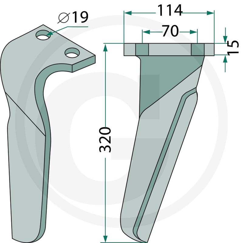 GRANIT Ząb brony aktywnej 180RH-MAS-66L - 180RH-MAS-66L - Sklep rolniczy PoltechParts