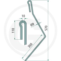GRANIT Palec zagarniający siewnika 1800100005 - 1800100005 - Sklep rolniczy PoltechParts