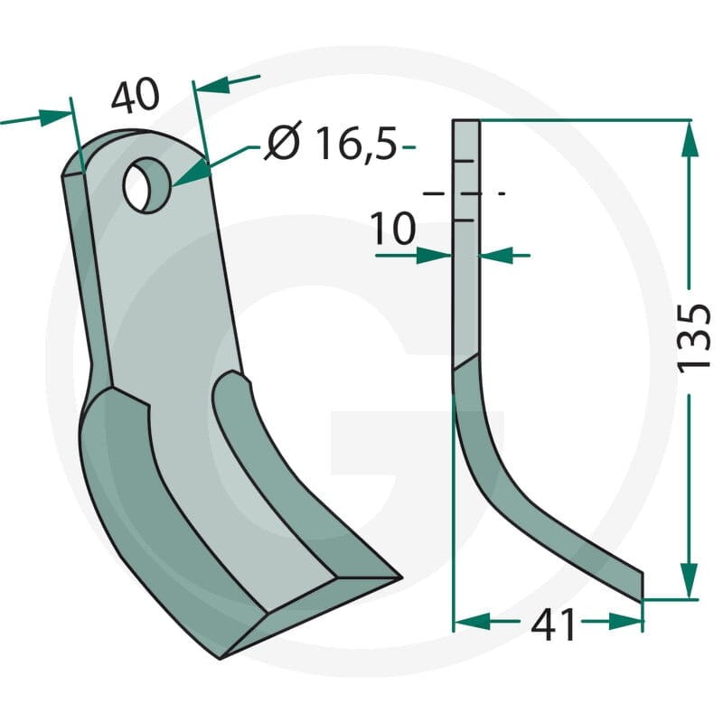 GRANIT Nóż Y 18063-MAL-30 - 18063-MAL-30 - Sklep rolniczy PoltechParts
