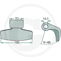 GRANIT Bijak młotkowy 18063-RM-5-16 - 18063-RM-5-16 - Sklep rolniczy PoltechParts
