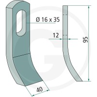 GRANIT Nóż bijakowy 18063-TUR-51 - 18063-TUR-51 - Sklep rolniczy PoltechParts