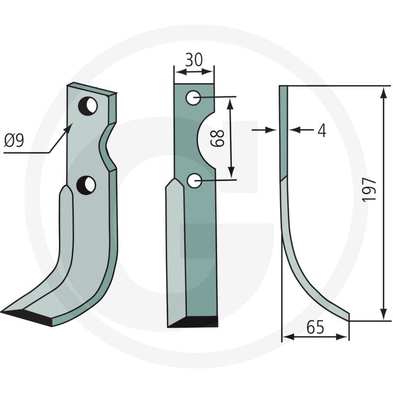 GRANIT Nóż glebogryzarki 180BEN-43R - 180BEN-43R - Sklep rolniczy PoltechParts