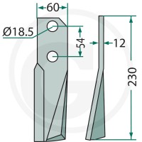 GRANIT Palec rotujący 180KUH-15R - 180KUH-15R - Sklep rolniczy PoltechParts
