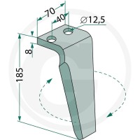 GRANIT Ząb brony aktywnej 180RH-MUR-23R - 180RH-MUR-23R - Sklep rolniczy PoltechParts
