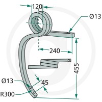 GRANIT Słupica kultywatora 180101.304551 - Sklep PoltechParts