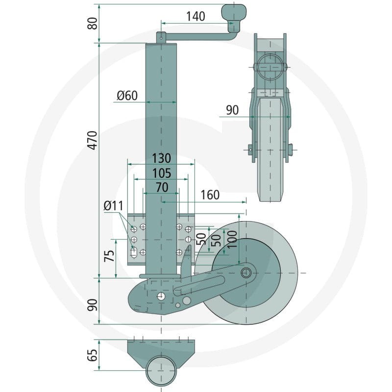 GRANIT Koło podporowe 14270286 - 14270286 - Sklep rolniczy PoltechParts