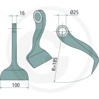 GRANIT Bijak młotkowy 18063-RM-930 - 18063-RM-930 - Sklep rolniczy PoltechParts