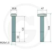 GRANIT ENDURANCE CARBIDE Śruba z łbem młotkowym 32272057 - 32272057 - Sklep rolniczy PoltechParts