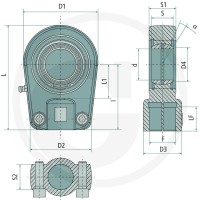 GRANIT Ucho siłownika GIHR 35 D0 82002083 - 82002083 - Sklep rolniczy PoltechParts