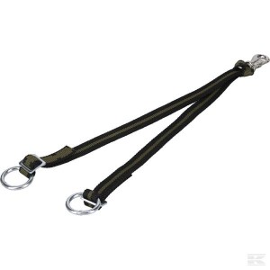 Pas uwiązowy podwójny z karabińczykiem, 60cm