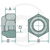 Blister Nakrętka blokująca M10x1,5 DIN 985 4990205 - 4990205 - Sklep rolniczy PoltechParts