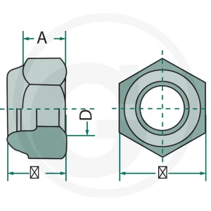 Blister Nakrętka blokująca M10x1,5 DIN 985 4990205